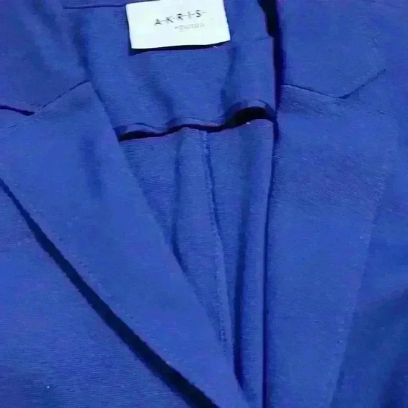 AKRIS Punto Women’s Soft Knit Blazer Size US 8 Purple Blue Stretch Comfort - Picture 8 of 8